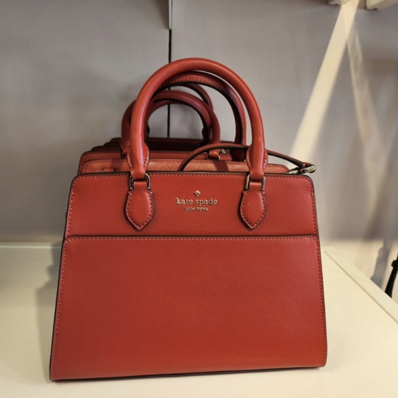 Kate Spade New York Madison Small Satchel Handbag Candied Cherry - Picture 2 of 5
